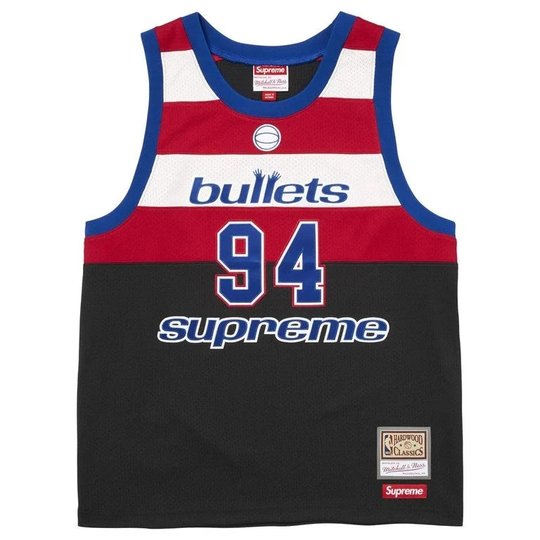 Supreme x Mitchell & Ness Teams Basketball Jersey Black