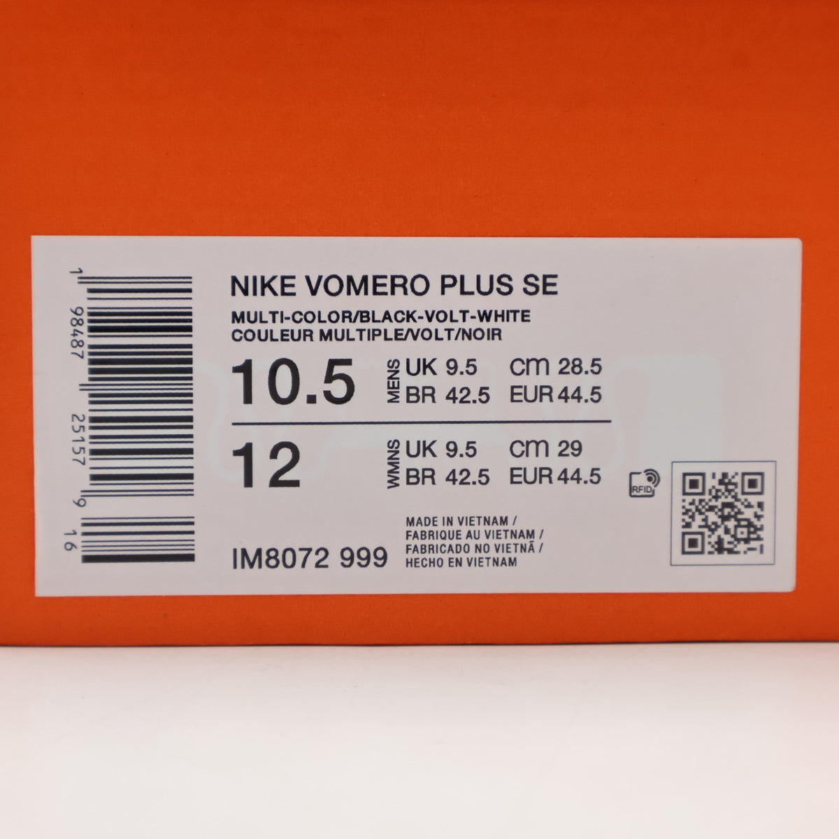 IM8072-999 Nike Vomero Plus Ekiden Pack Volt (Men's)