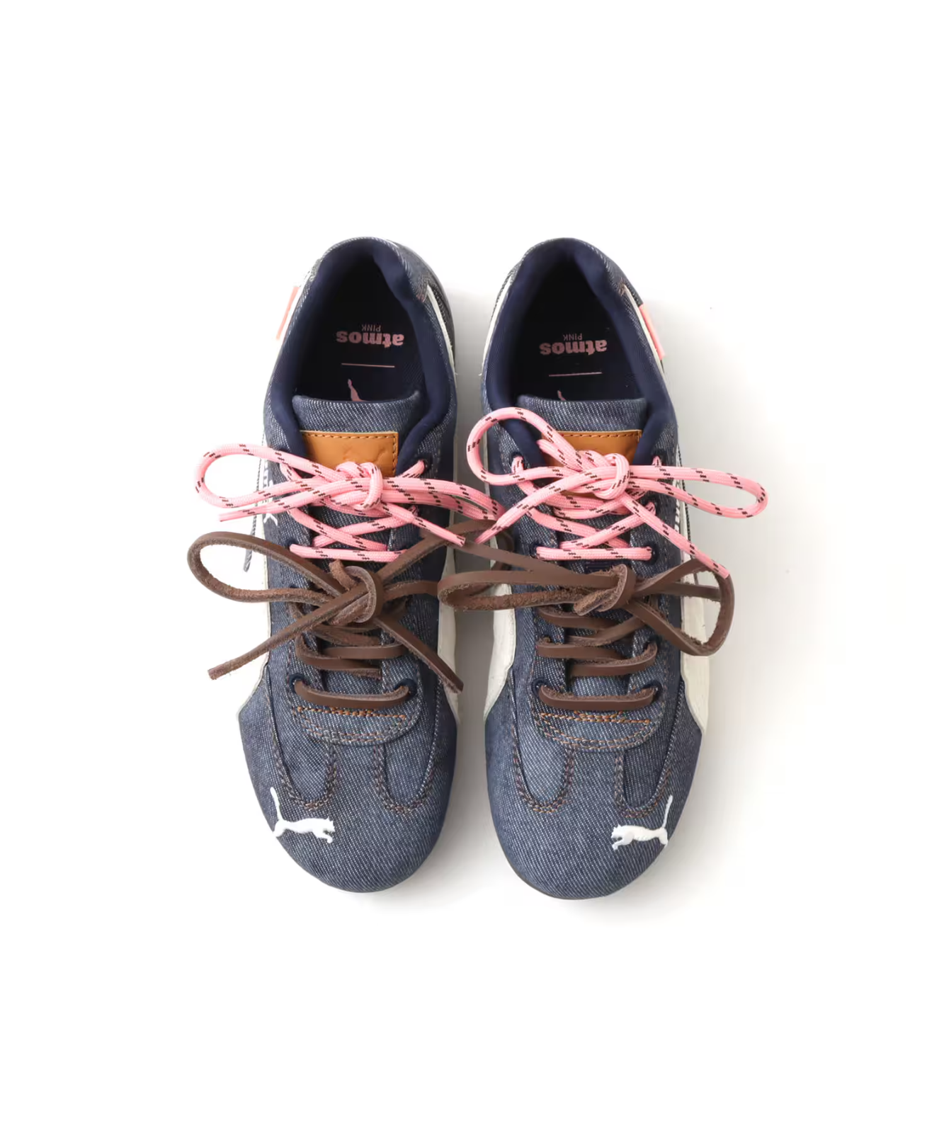 406918-01 atmos Pink Puma Speedcat Denim Dark Indigo Warm White (Women's)