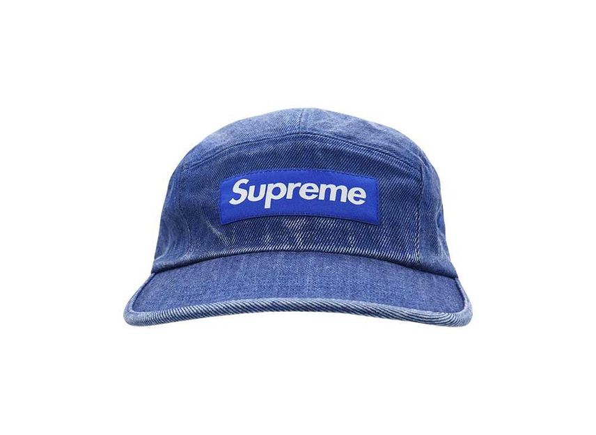 Supreme Coated Denim Camp Cap Royal