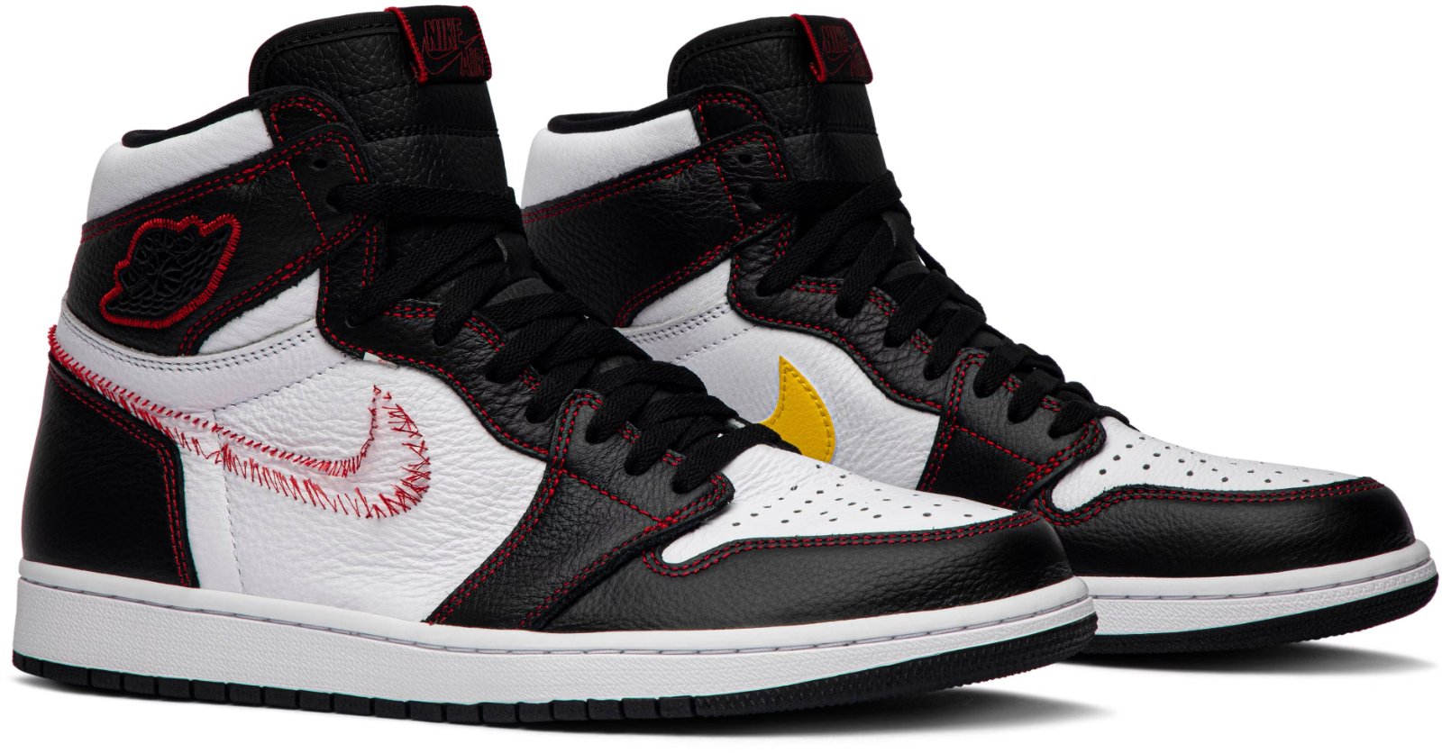 CD6579-071 Nike Air Jordan 1 High OG Defiant "Black/Yellow/Gym Red" (Men's)