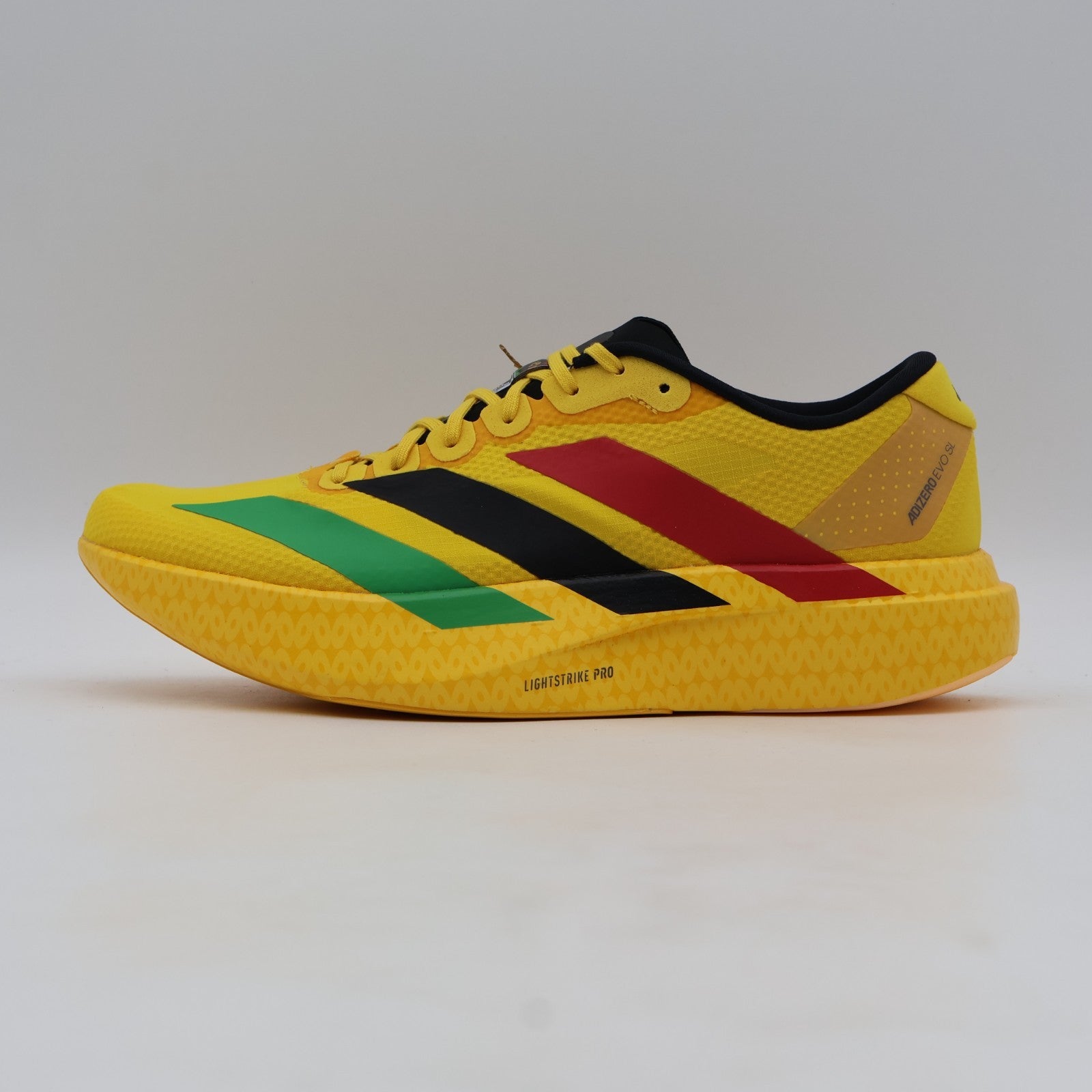 KJ3625 Bob Marley adidas Adizero Evo SL Bold Gold Vivid Green Pure Ruby (Men's)