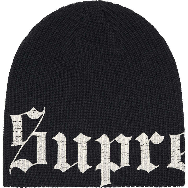 Supreme Old English Printed Beanie Black