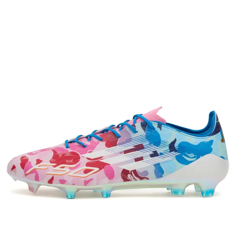 JS0573 A BATHING APE adidas F50 Elite FG Clear Pink Cloud White Icey Blue(Men's)