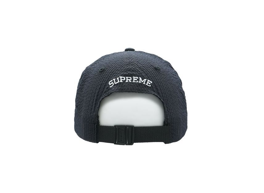 Supreme Seersucker S Logo 6-Panel Black