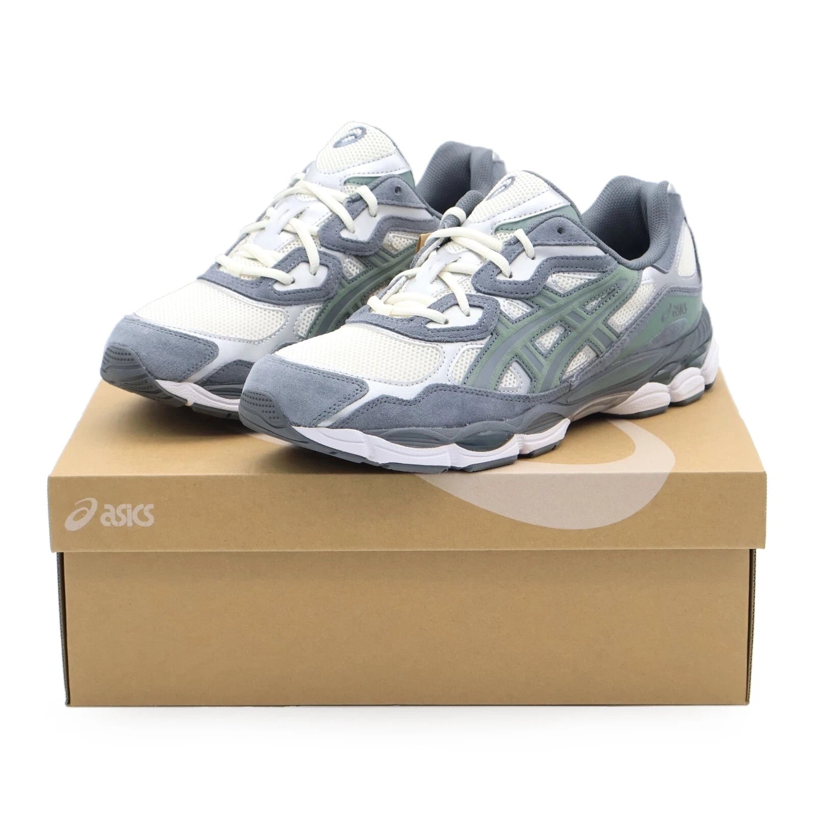1203A383-101 Asics Gel-NYC Cream Steel Grey Ivory Khaki Green White (Men's)
