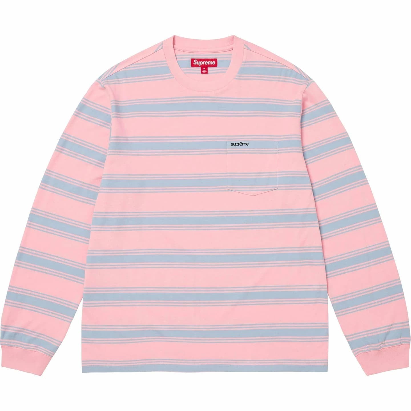 Supreme Stripe Pocket L/S Top Pink