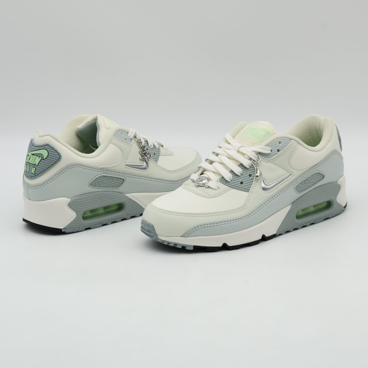 FN6948-100 Nike Air Max 90 SE Sail Sea Glass Light Silver Metallic (Women's)