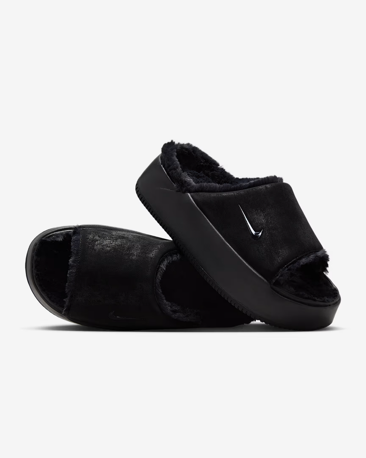 HV8560-001 Nike Calm Elevation Fur Slides Black (Women's)