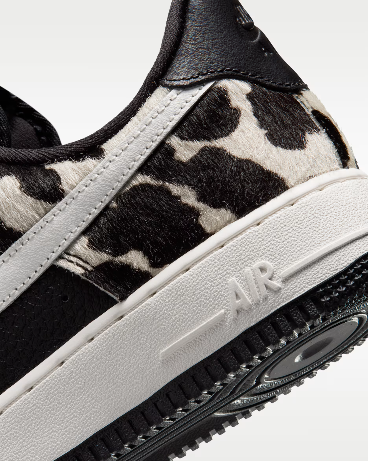 IO0442-001 Nike Air Force 1 Low "Cow Print/Black/Phantom" (Women's)