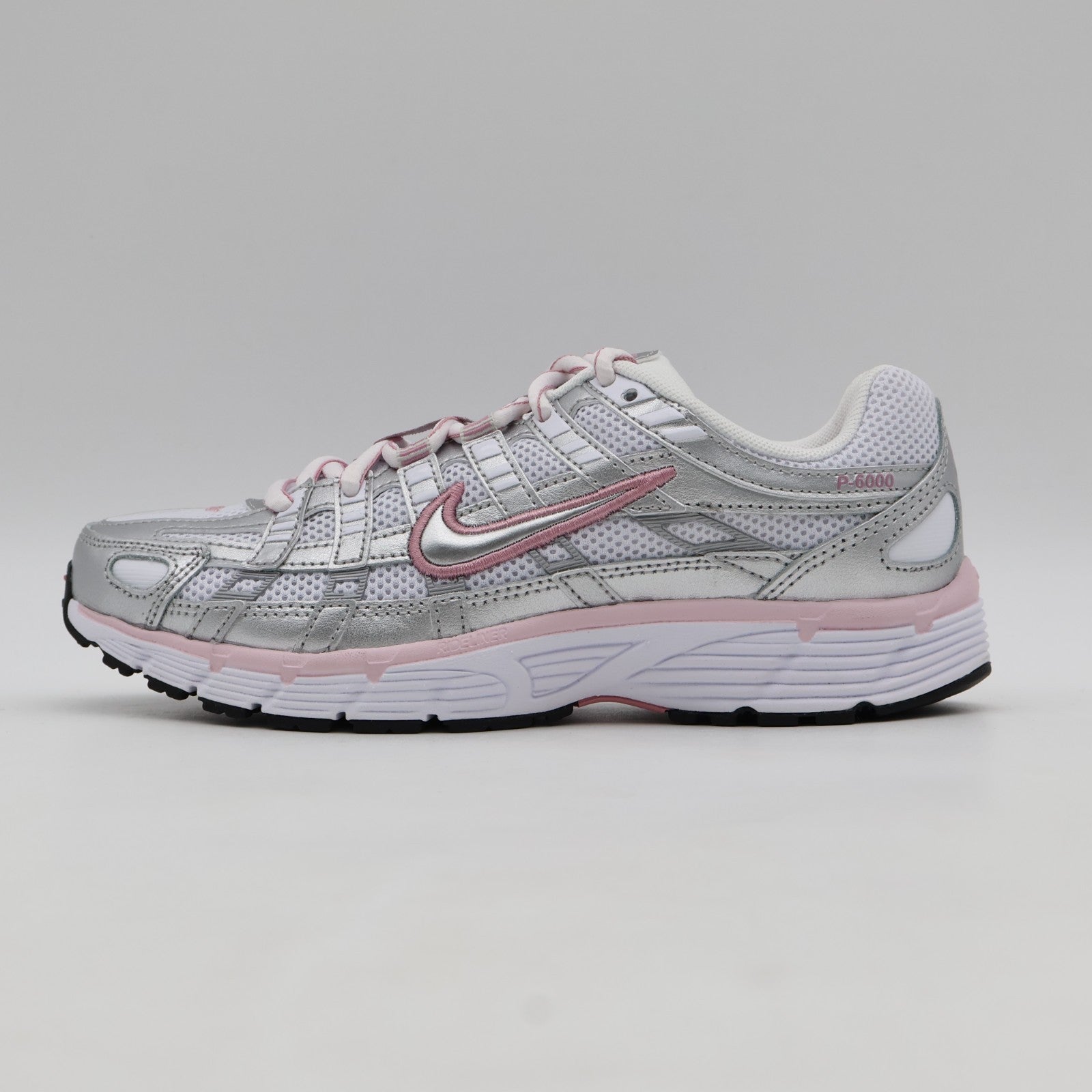 BV1021-108 Nike P-6000 White Elemental Pink Black Metallic Silver (Women's)