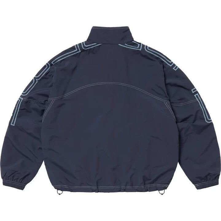 Supreme Spellout Embroidered Track Jacket Navy
