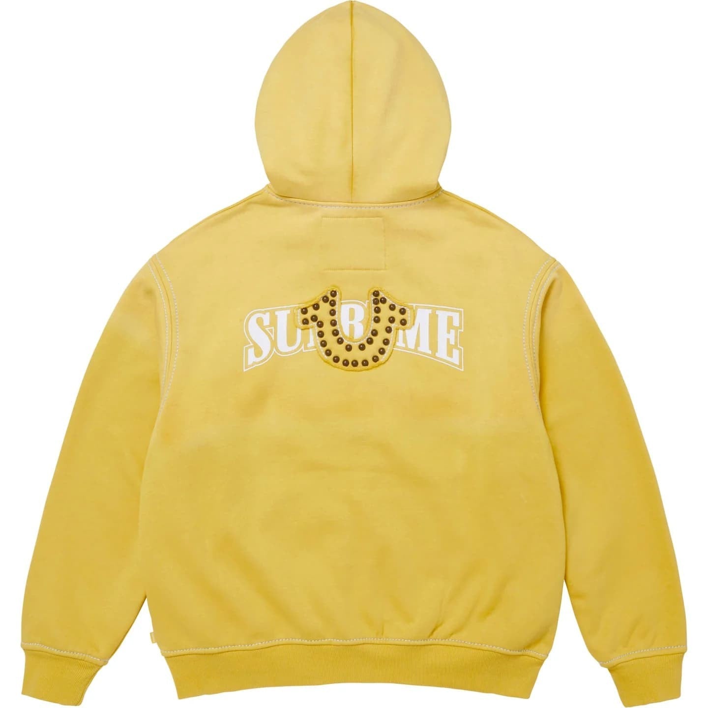 Supreme True Religion Zip Up Hooded Sweatshirt Yellow