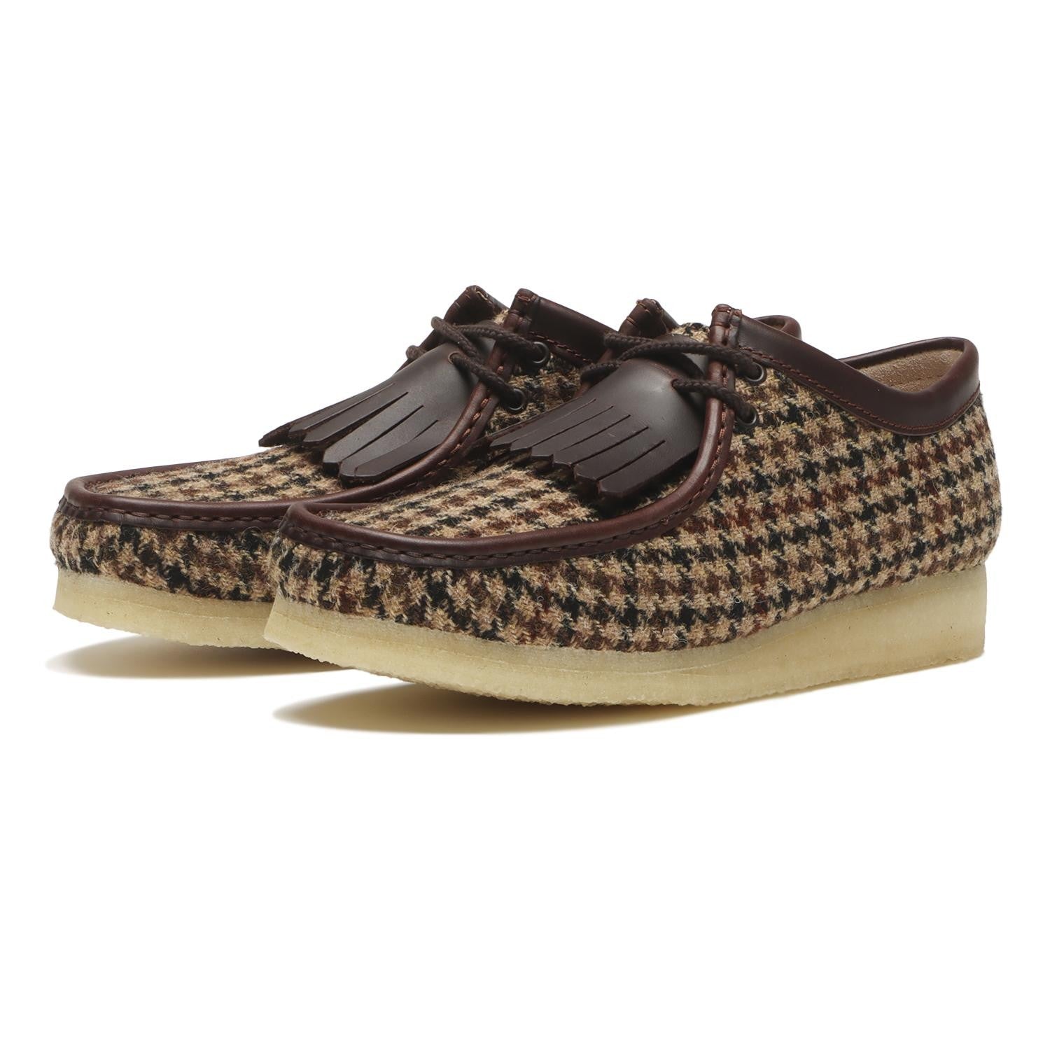 26182791 Harris Tweed Ã Clarks Wallabee Brown Tweed Combi ( Men's )