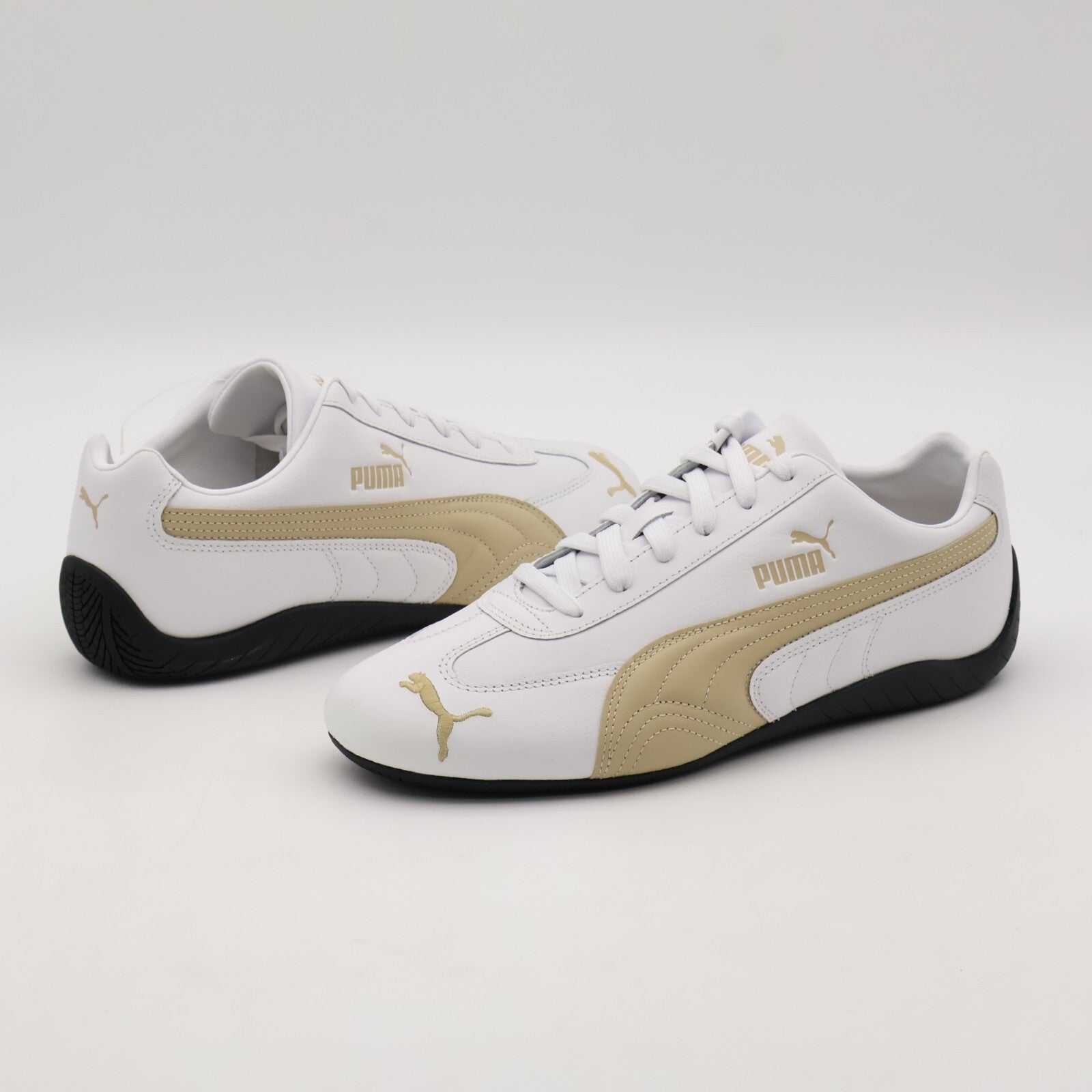401603-01 Puma Speedcat Leather Puma White Toasted Almond (Men's)
