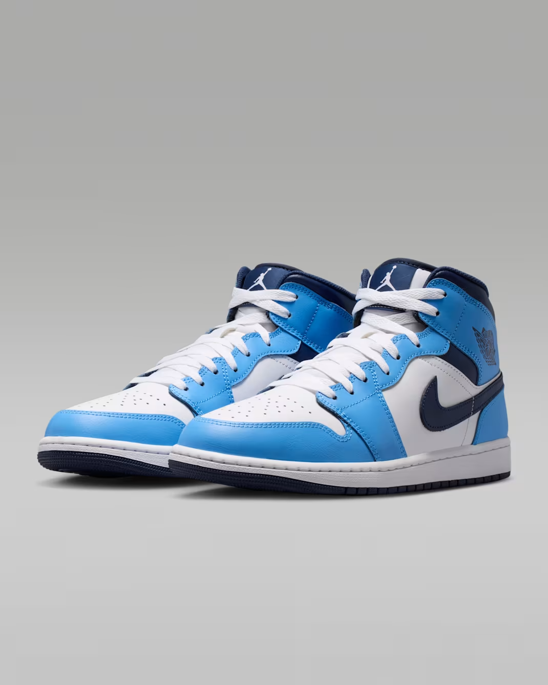 DQ8426-405 Nike Air Jordan 1 Mid University Blue White Sail Midnight Navy (Men's