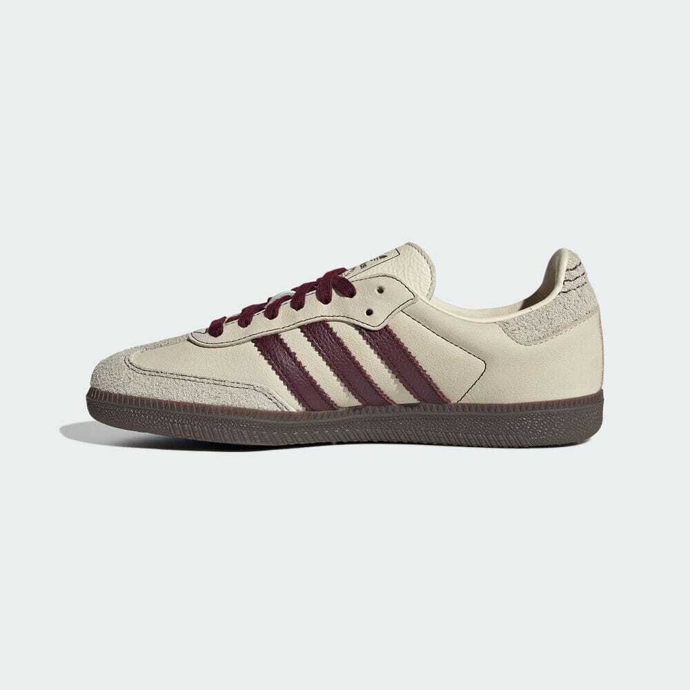 IG1987 adidas Originals WMNS Samba OG Wonder White Maroon Putty Grey (Women's)