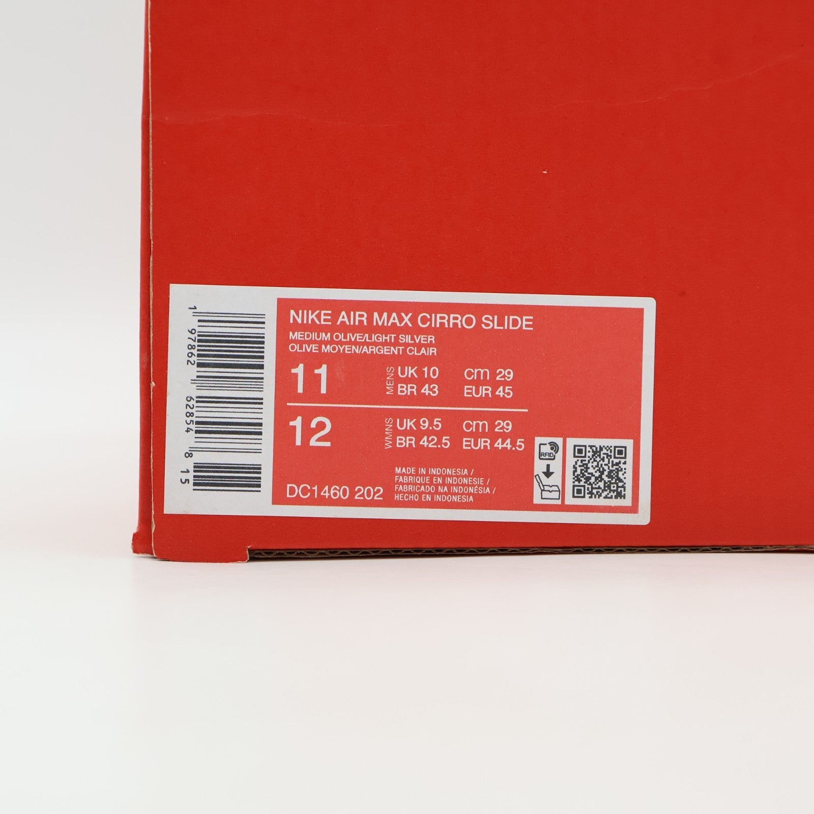 DC1460-202 Nike Air Max Cirro Slide Medium Olive Light Army Light Silver (Men's)
