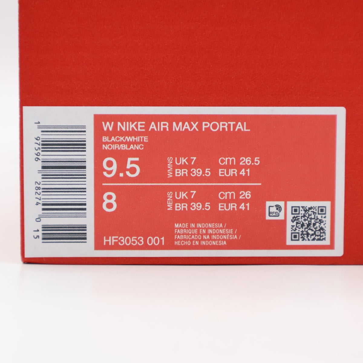 HF3053-001 Nike Air Max Portal Black White (Women's)