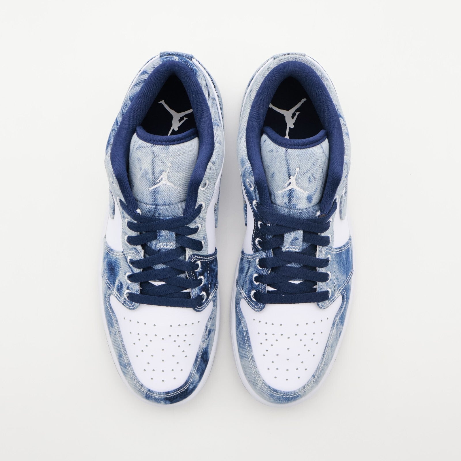 CZ8455-100 Nike Air Jordan 1 Low Washed Denim Midnight Navy White Blue (Men's)