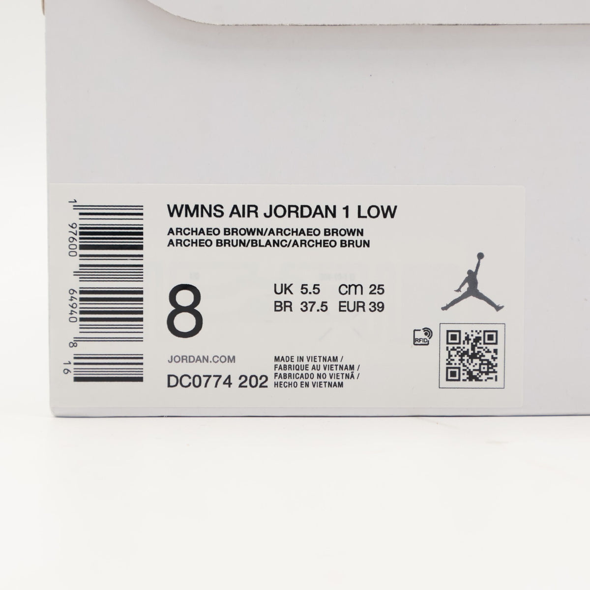 DC0774-202 Nike Air Jordan 1 Low Archaeo Brown (Women's)