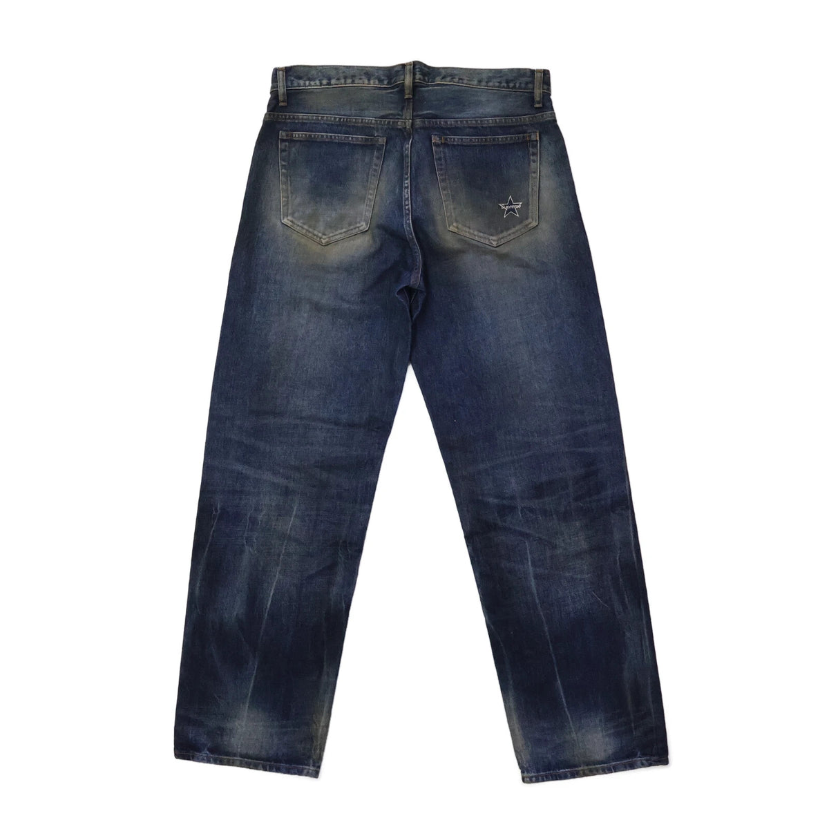 Supreme Distressed Loose Fit Selvedge Jean Washed Indigo