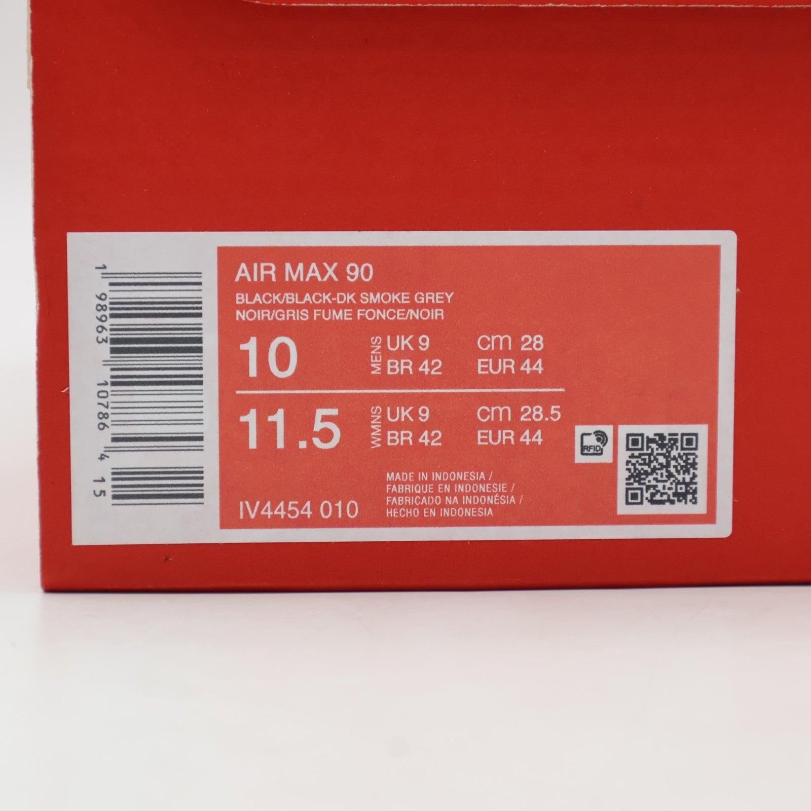 IV4454-010 Nike Air Max 90 "Black/Dark Smoke Gray" (Men's)