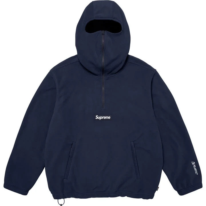 Supreme Polartec Face Mask Half Zip Hooded Sweatshirt Navy