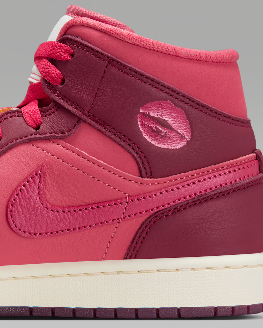 IB7018-600 Nike Air Jordan 1 Mid Valentine's Day 2026 Team Red (Women's)