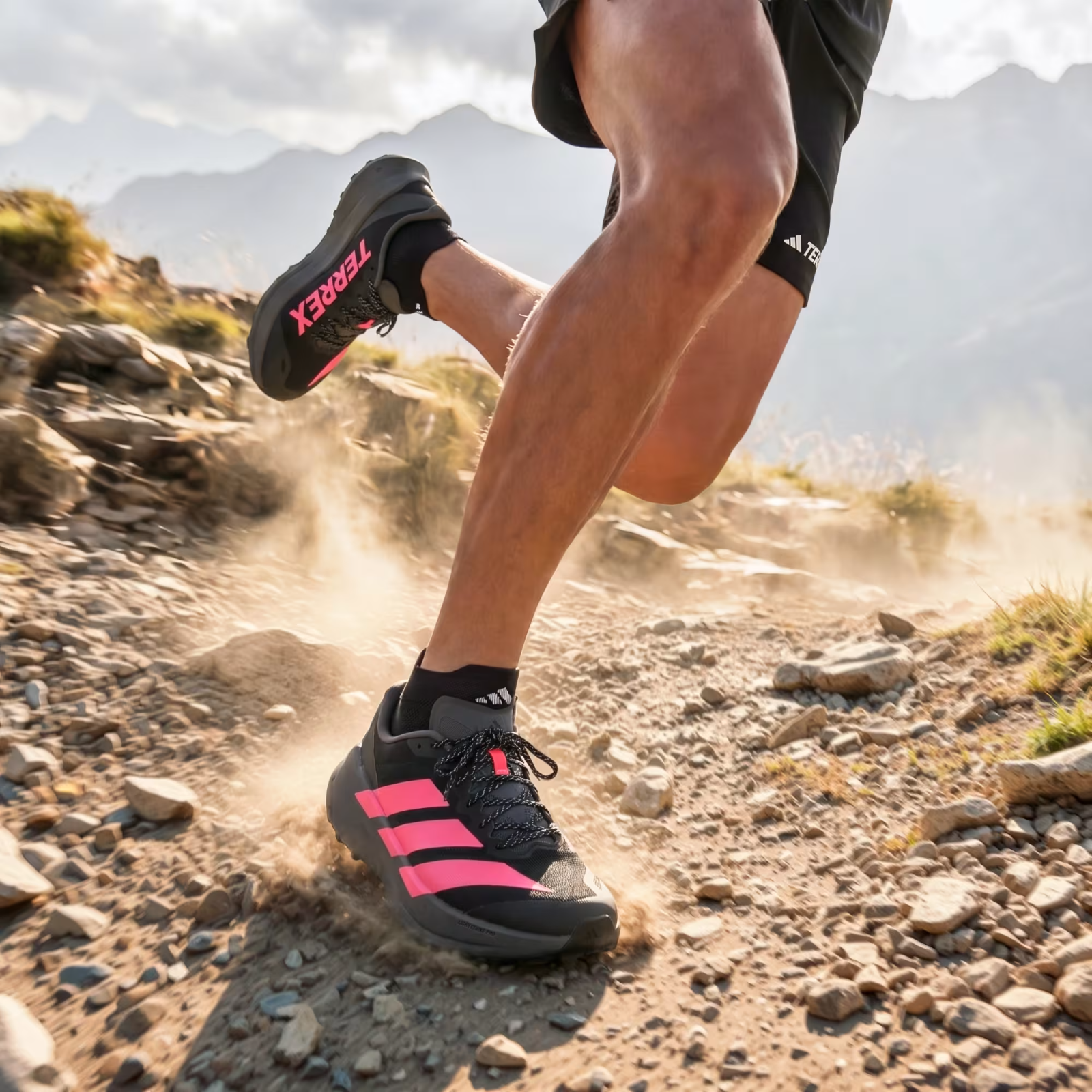 KZ8663 adidas Terrex Agravic SL Trail Running "Core Black/Solar Turbo" (Men's)