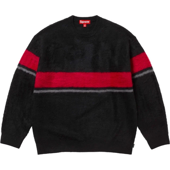 Supreme Brushed Stripe Sweater Black