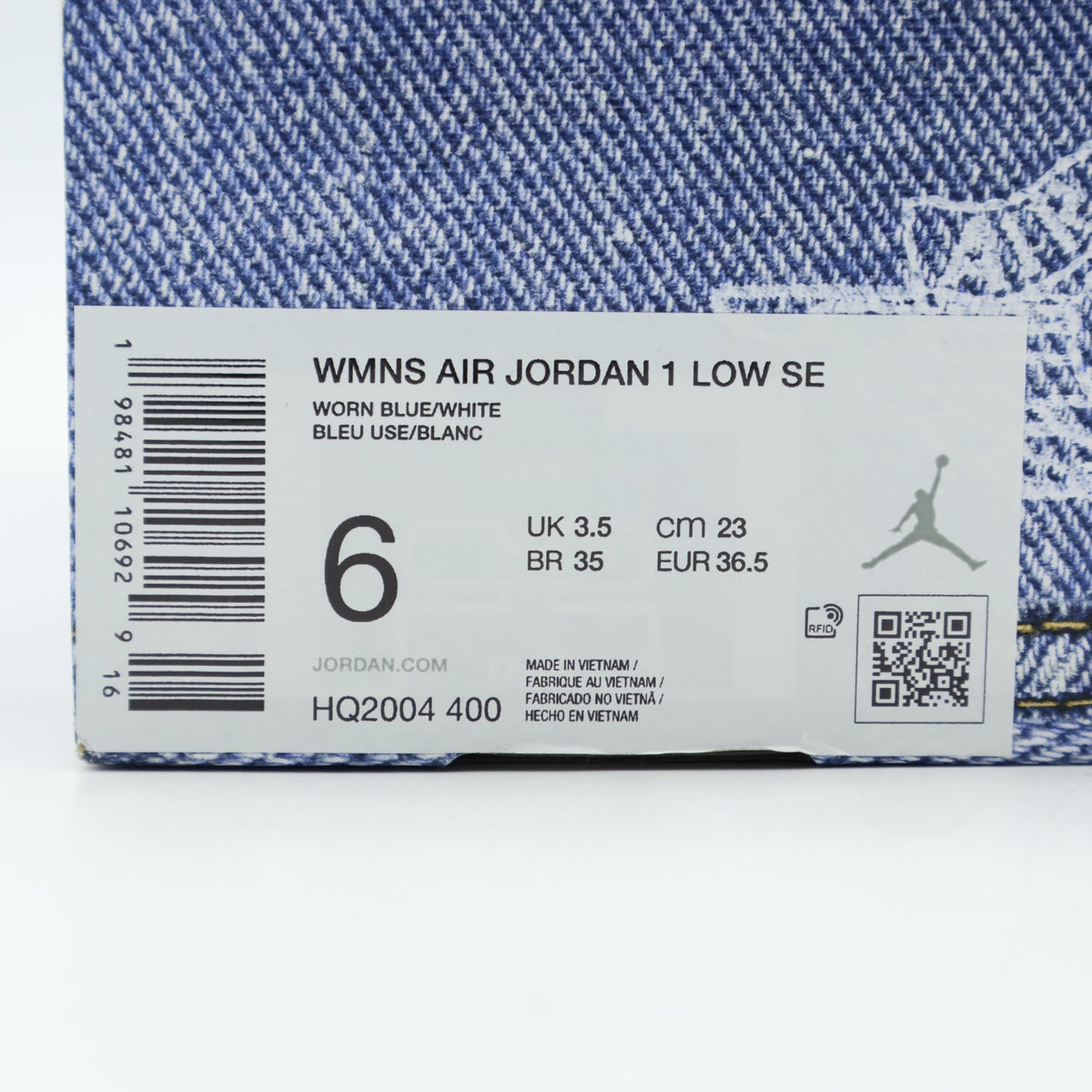HQ2004-400 Nike  Air Jordan 1 Low Worn Blue (Women's)
