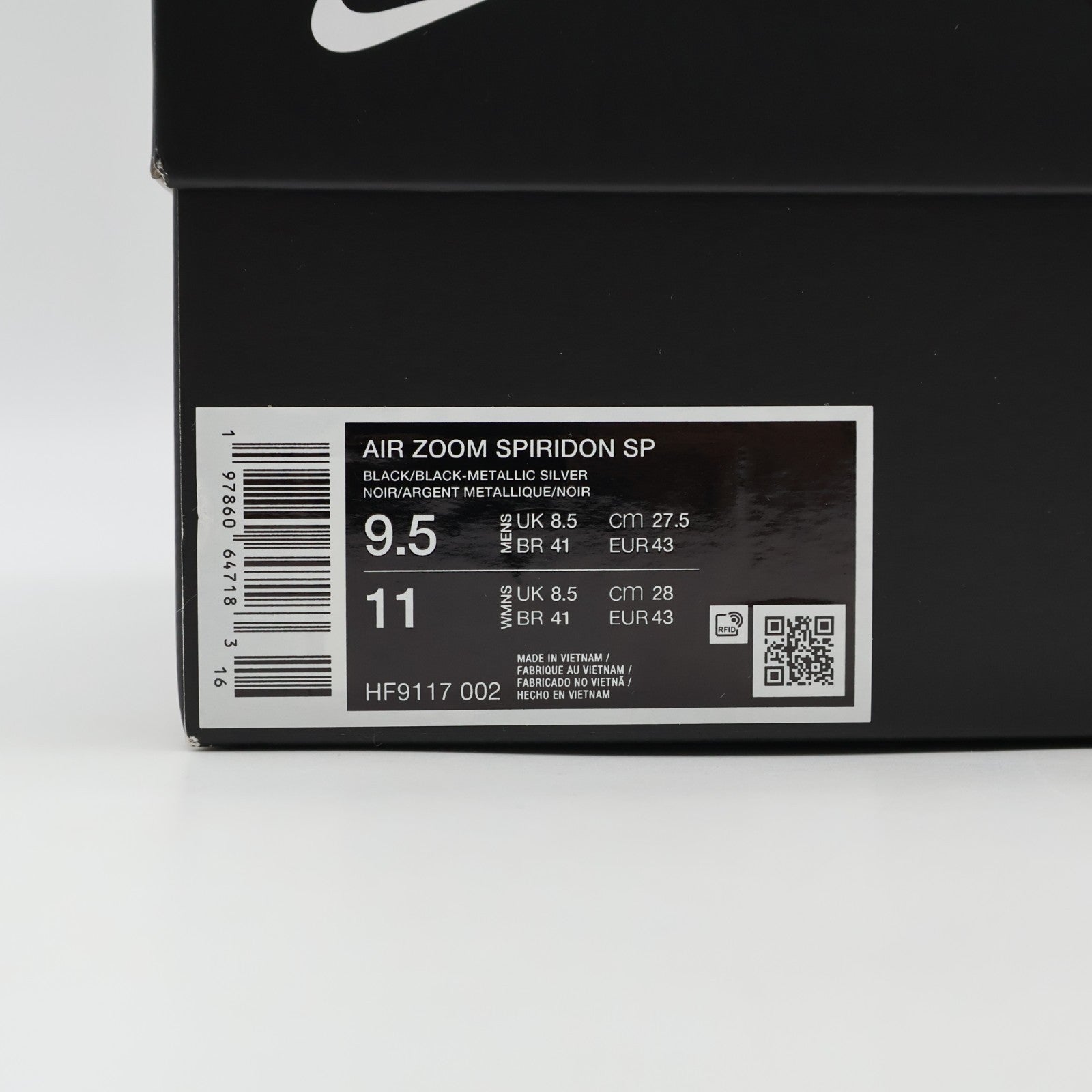 HF9117-002 Nike Air Zoom Spiridon SP Black and Sport Red (Men's)