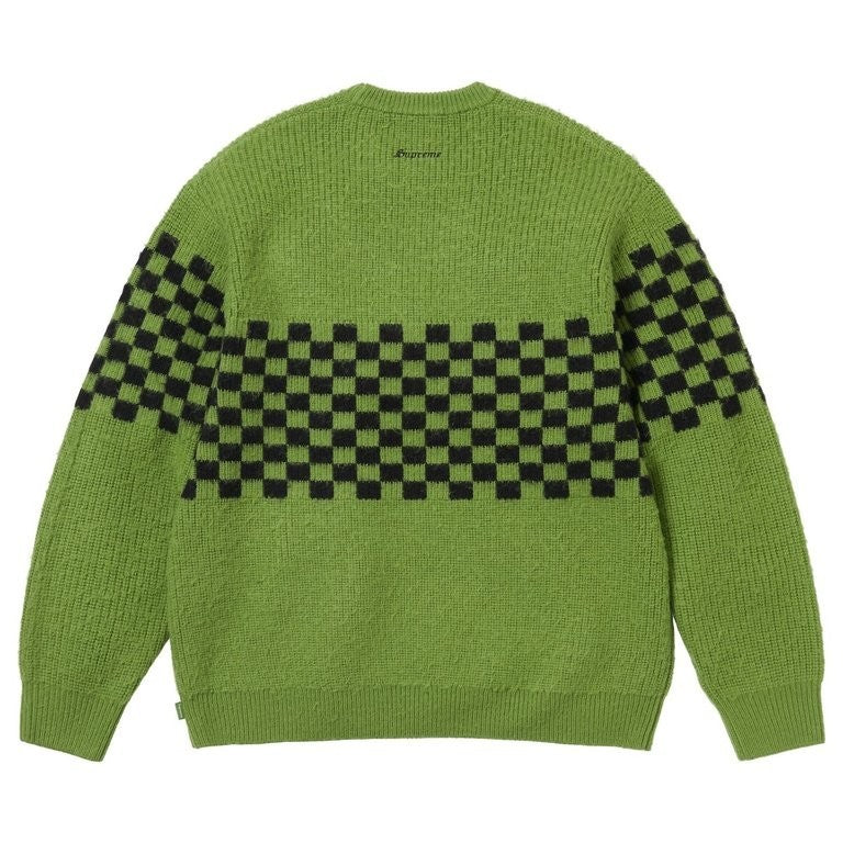 Supreme Checkerboard Pilled Sweater Green