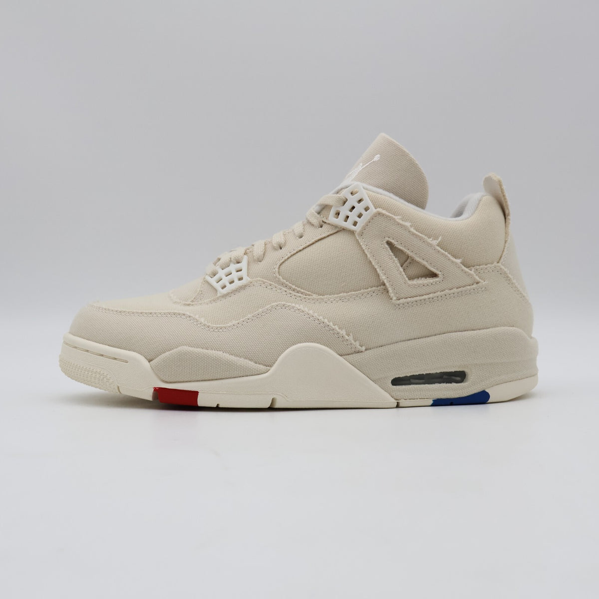 DQ4909-100 Nike Air Jordan 4 Sail Blank Canvas Cement Grey Fire Red (Women's)