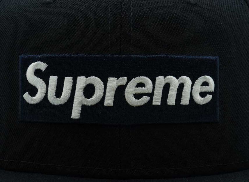 Supreme MLB Teams Box Logo New Era Navy