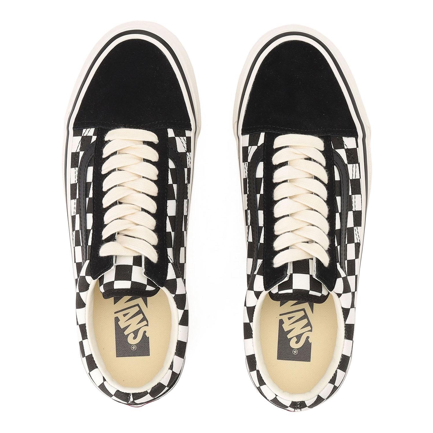 VN000D56BZW Vans Premium Old Skool Checkerboard Black White (Men's)