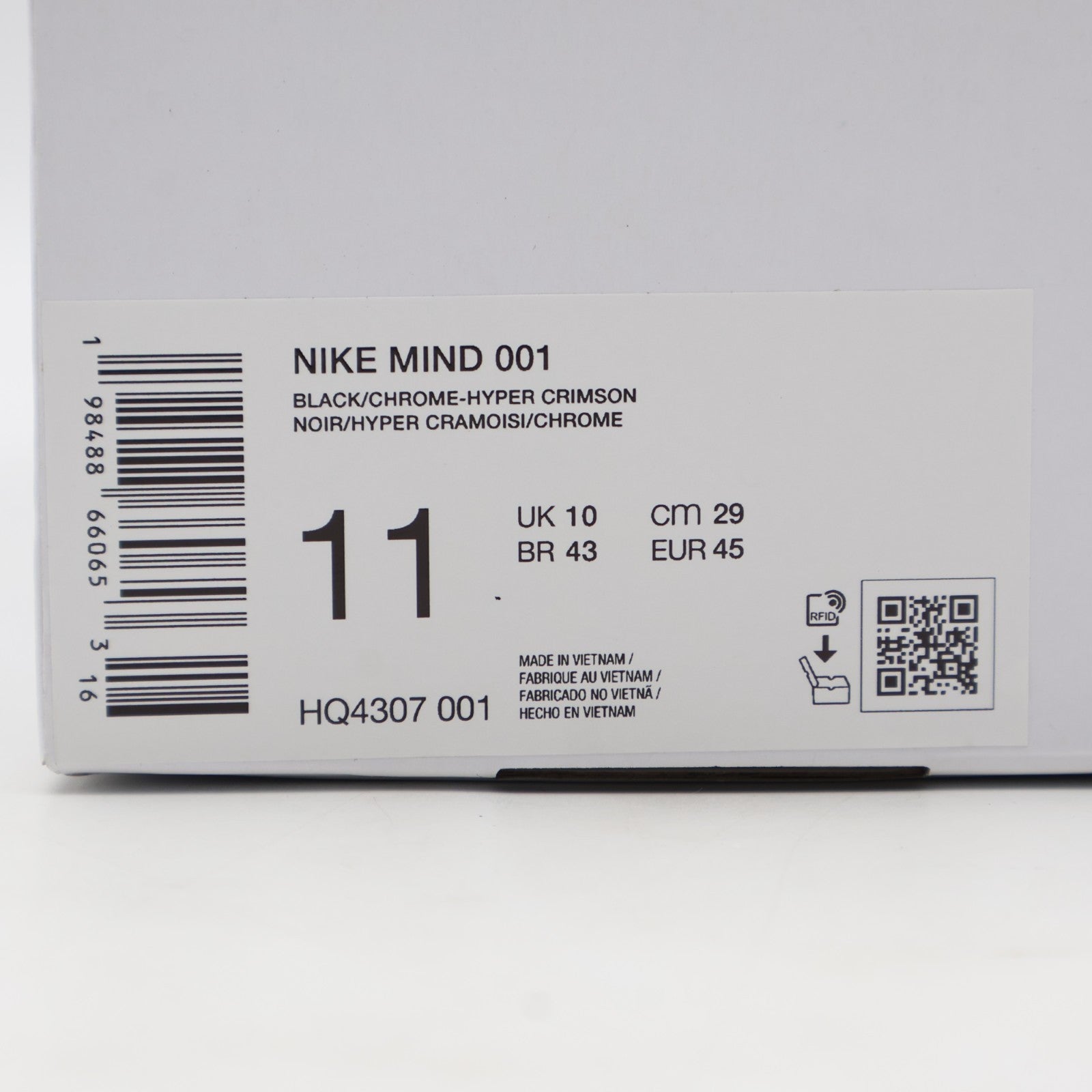 HQ4307-001 Nike Mind 001 Mules Black Hyper Crimson White Chrome (Men's)