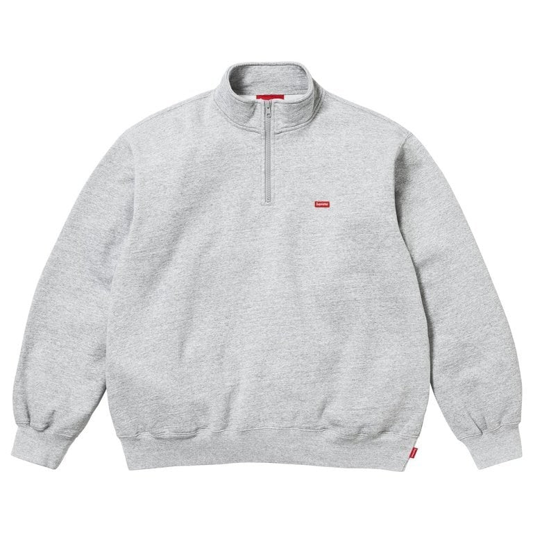 Supreme Small Box Half Zip Pullover (26SS) Heather Grey