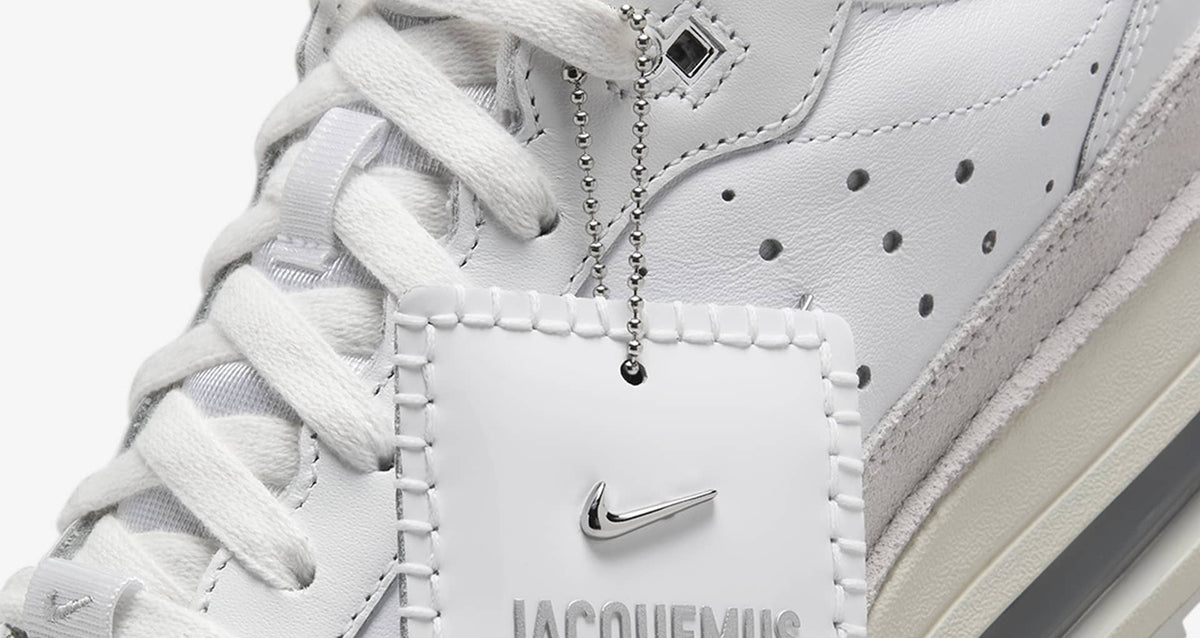 HM6690-100 Jacquemus Nike Air Max 1 SP Sail and Summit White (Women's)