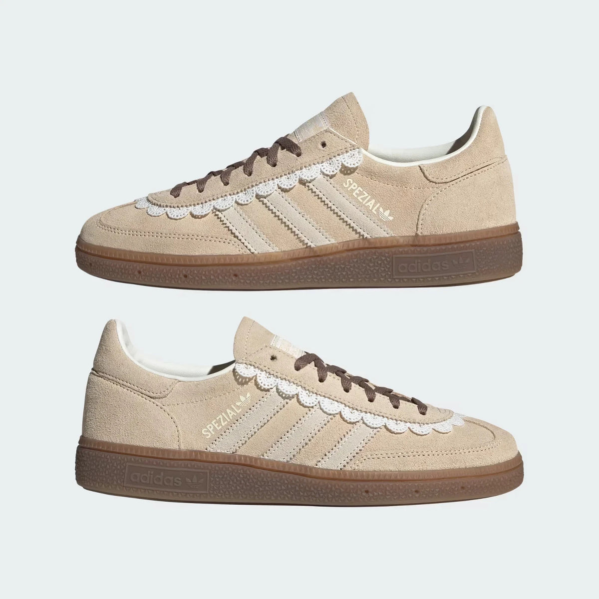 LA0313 LA0313 adidas Handball Spezial Sand Strata Off White Gum (Women's)
