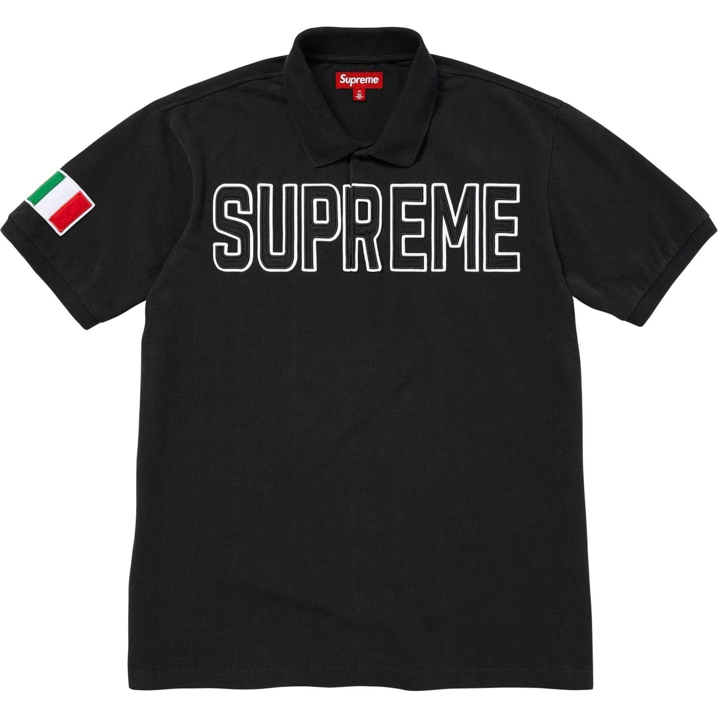 Supreme Twill Applique Polo Black