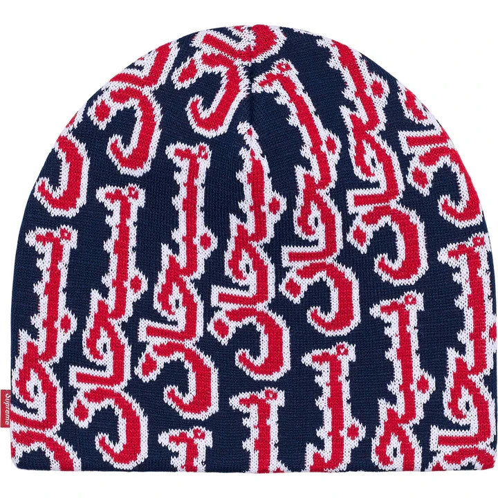 Supreme Arabic Jacquard Beanie Navy