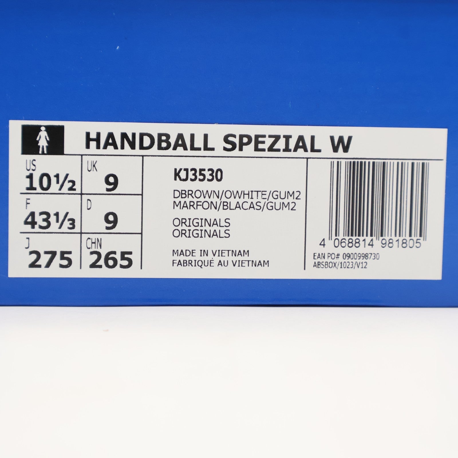 KJ3530 adidas Handball Spezial Dark Brown Off White Gum (Women's)
