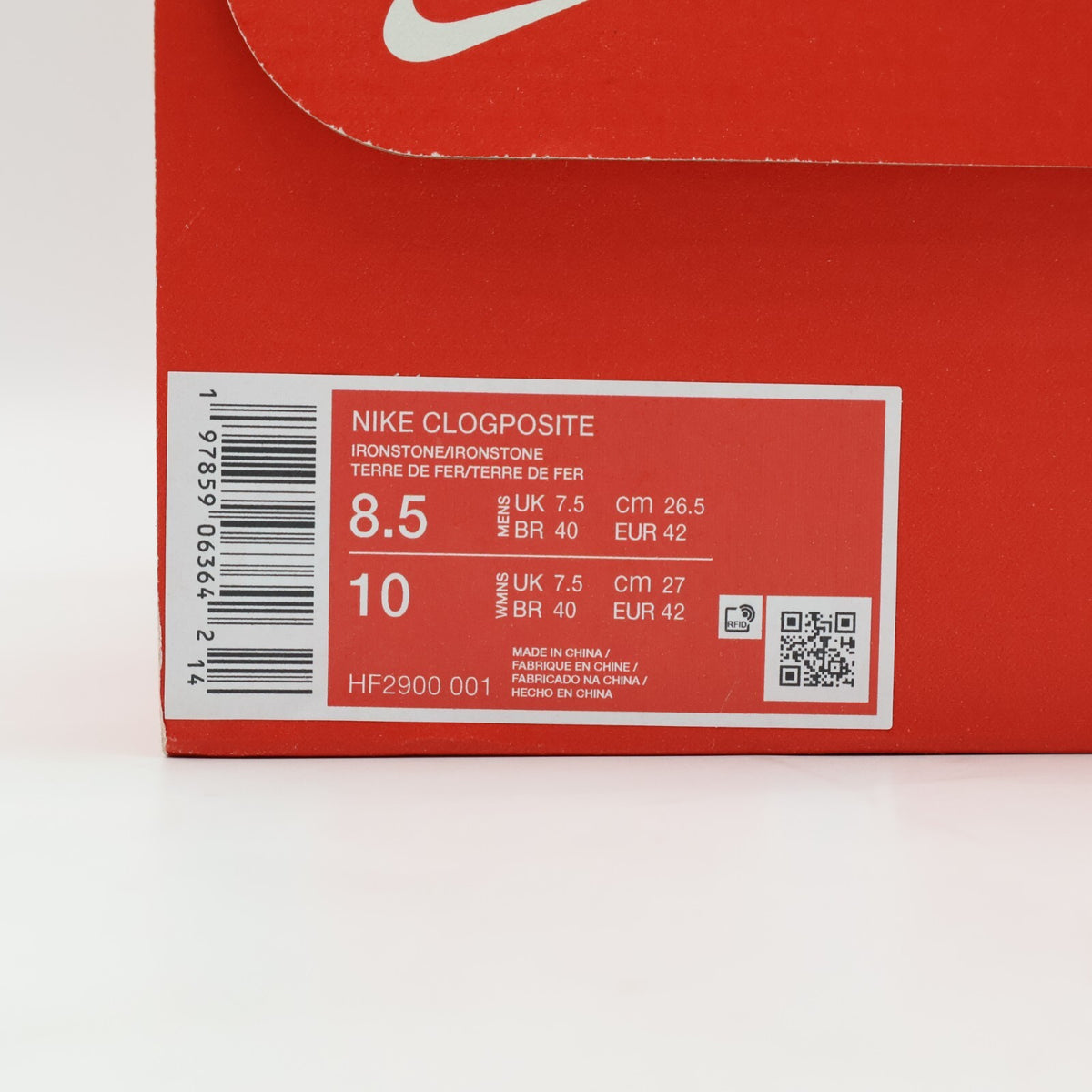 HF2900-001 Nike Clogposite Ironstone and Black (Men's)