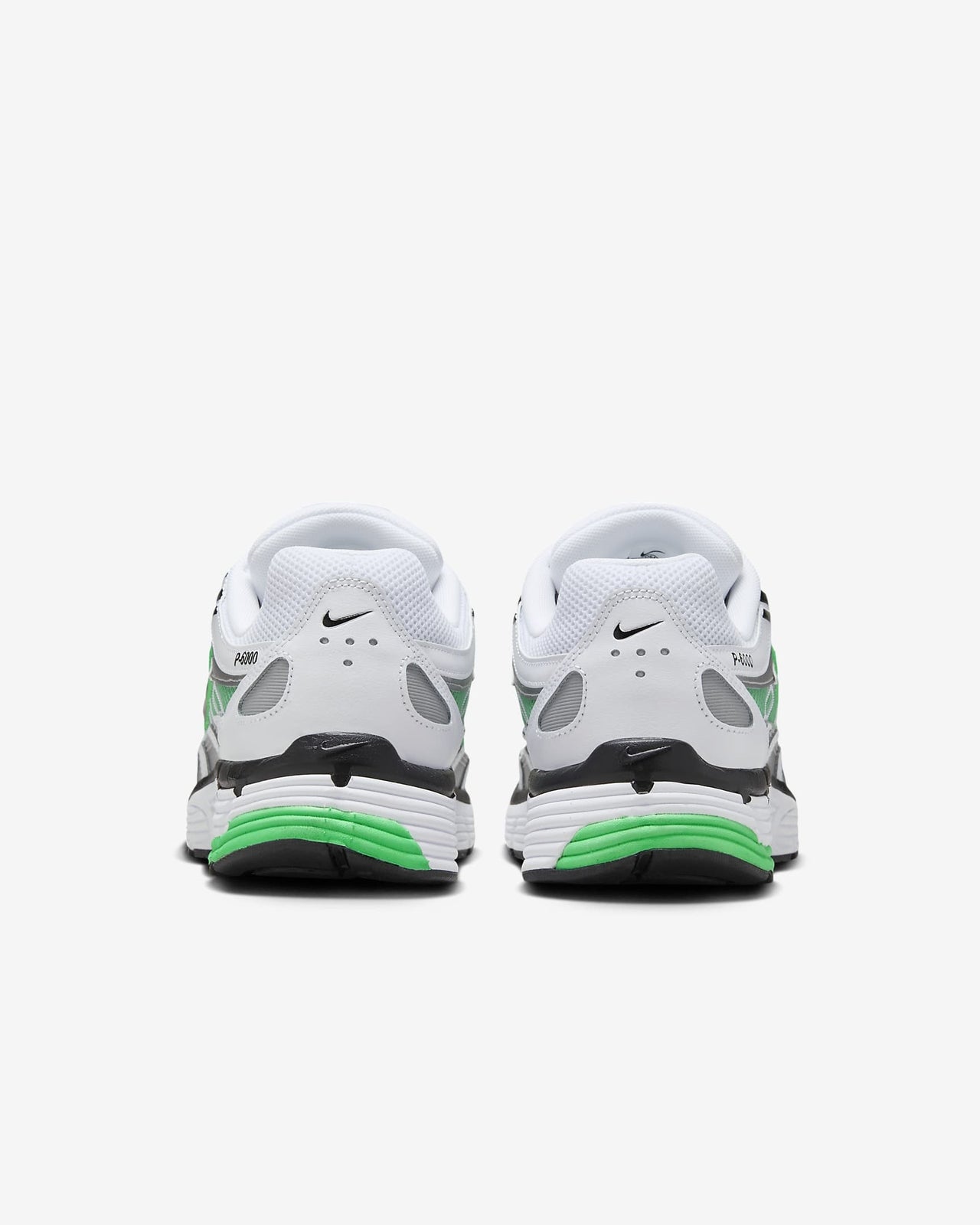 CD6404-104 Nike P-6000 White Metallic Silver Spring Green Black (Men's)