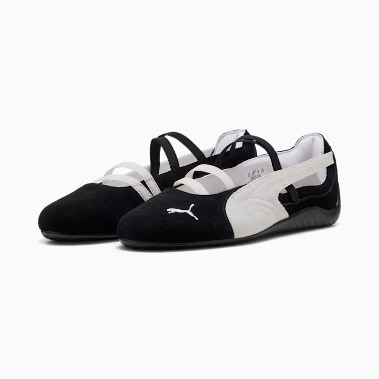 401287-06 Puma  Speedcat Ballet Suede Puma Black Puma White Warm White (Women's)