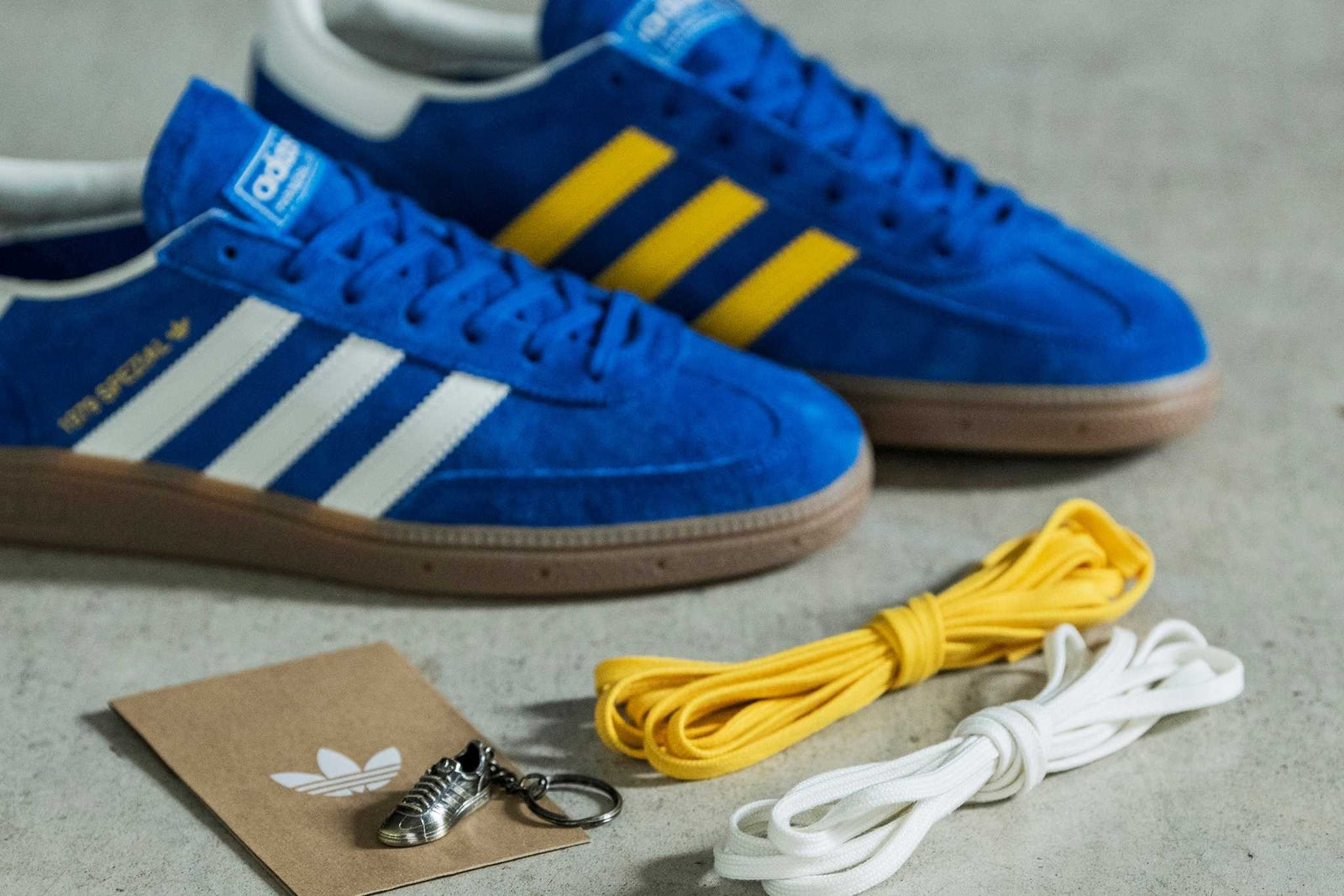 IH0130 adidas Originals Handball Spezial Made in Germany Blue Yellow Gum (Men's)