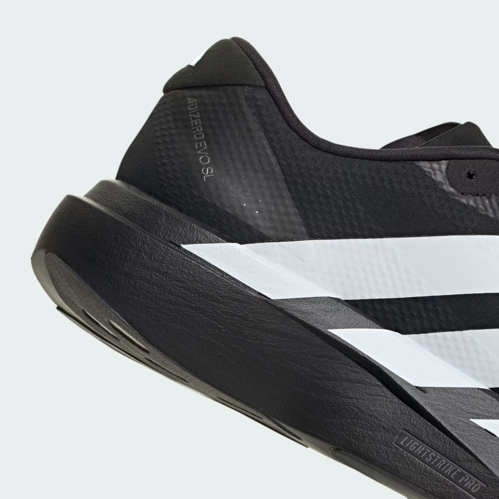 JR4728 adidas Adizero EVO SL Woven Core Black Footwear White (Men's)