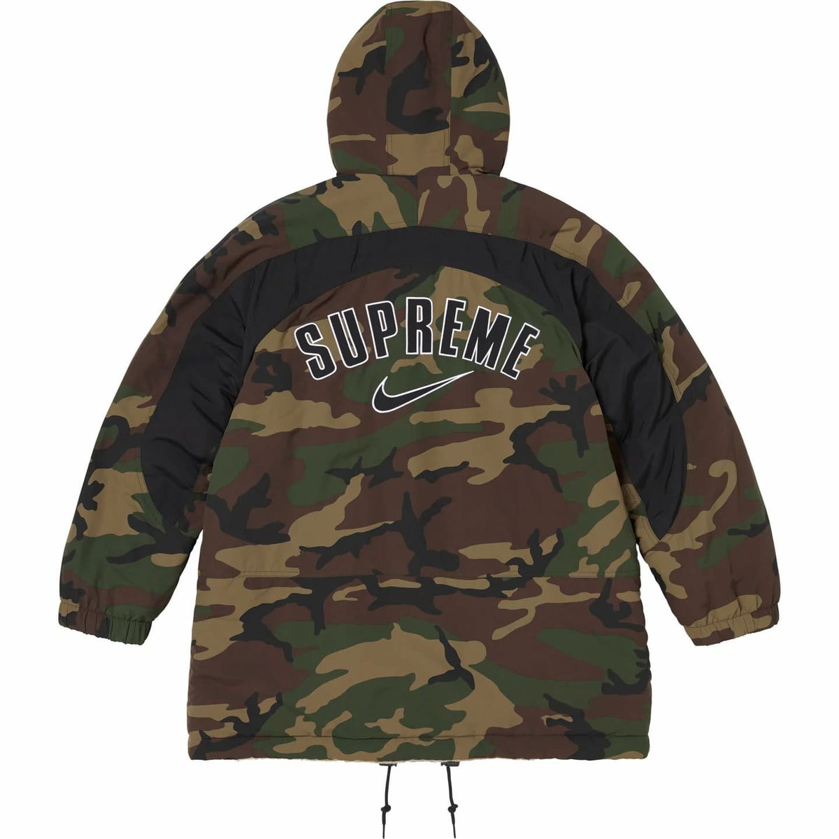 Supreme Nike Faux Fur Reversible Parka Woodland Camo